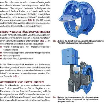 Strömungsgünstige Rückflussverhinderer Wasserversorgungssysteme Pumpstationen